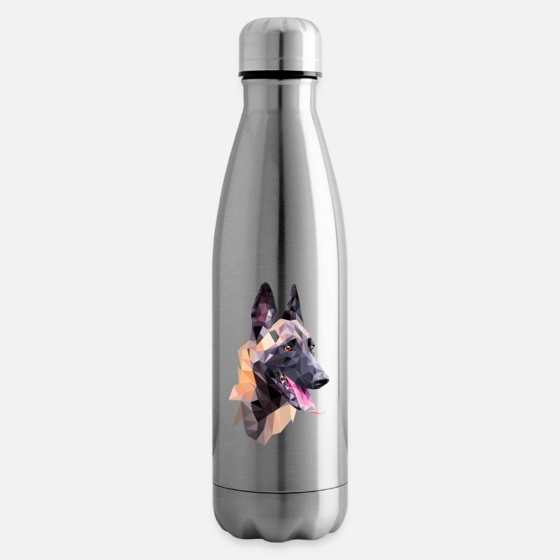 Porträt Hund Malinois - Isolierflasche - Lightsilver