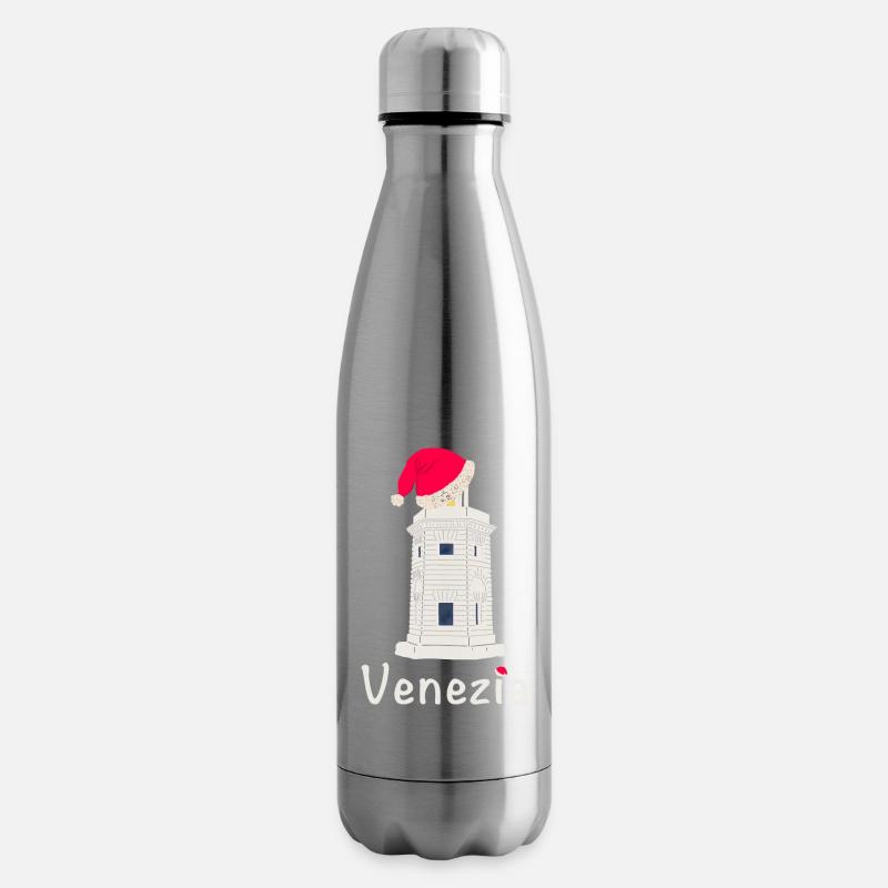 Weihnachten Venedig Leuchtturm SanGiorgio Maggiore - Isolierflasche - Lightsilver