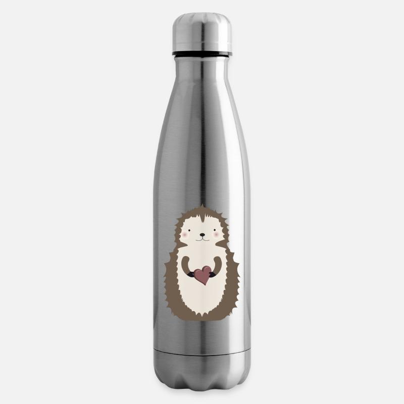 zauberhafter süßer Igel mit Herz - Isolierflasche - Lightsilver