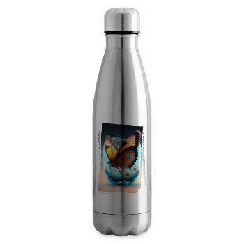 Papillon Fondant - Bouteille isotherme - argent clair - Droite