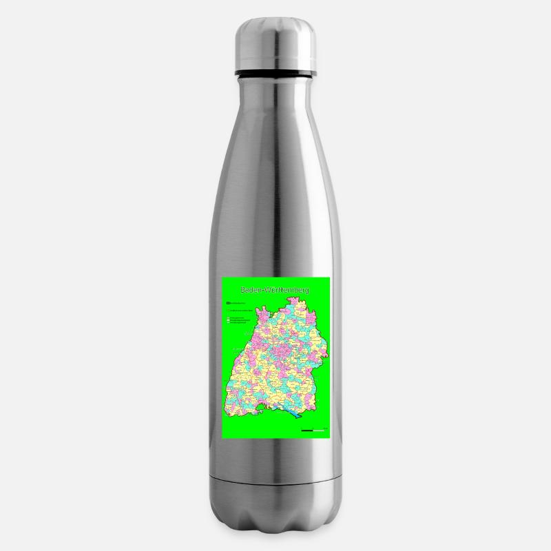 Baden Württemberg Karte - Isolierflasche - Lightsilver