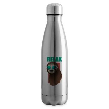 Coole Comic Portrait Sloth Sonnenbrille entspannen - Isolierflasche - Lightsilver - Rechts