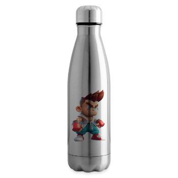 Kämpfer in roten Boxhandschuhen - Isolierflasche - Lightsilver - Rechts