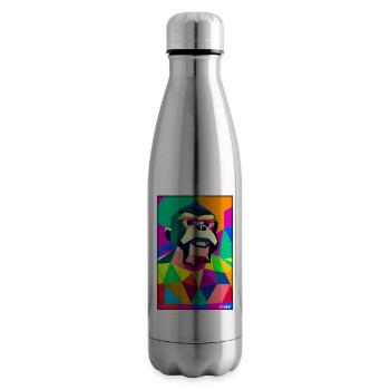 Affe Polygon Tiere Wildnis Zoo Afrika Safari - Isolierflasche - Lightsilver - Rechts