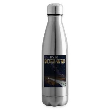 Fly To Iceland - Insulated Water Bottle - silver - Right