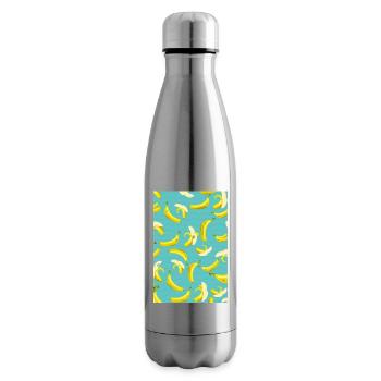 Motif banane - Bouteille isotherme - argent clair - Droite