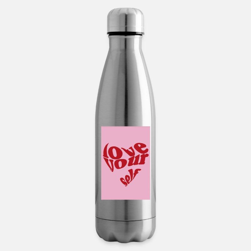 love yourself - Isolierflasche - Lightsilver