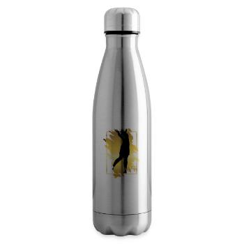 Golf Golfing Golfer Player Sport Hobby Gold - Insulated Water Bottle - silver - Right