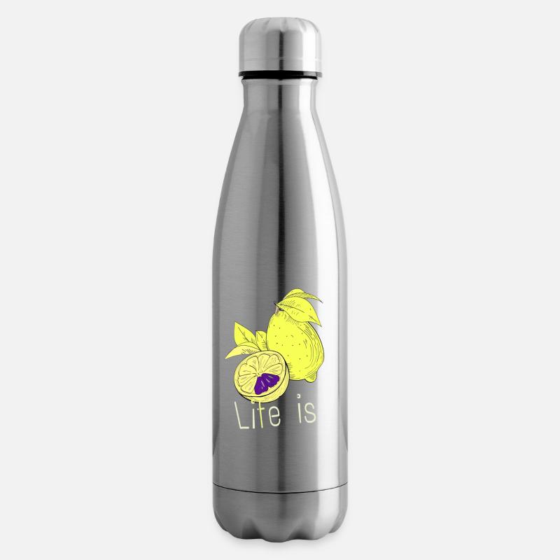 La vie est si belle et colorée! - Bouteille isotherme - argent clair