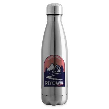 Reykjavik Islande Road Trip vintage - Bouteille isotherme - argent clair - Droite