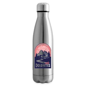 Dolomiten Italien Berg Sonnenuntergang - Isolierflasche - Lightsilver - Rechts