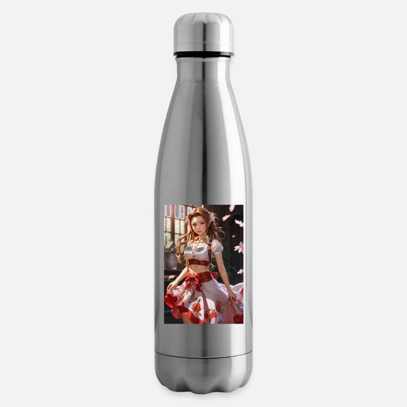 Anime girl white red - Isolierflasche - Lightsilver