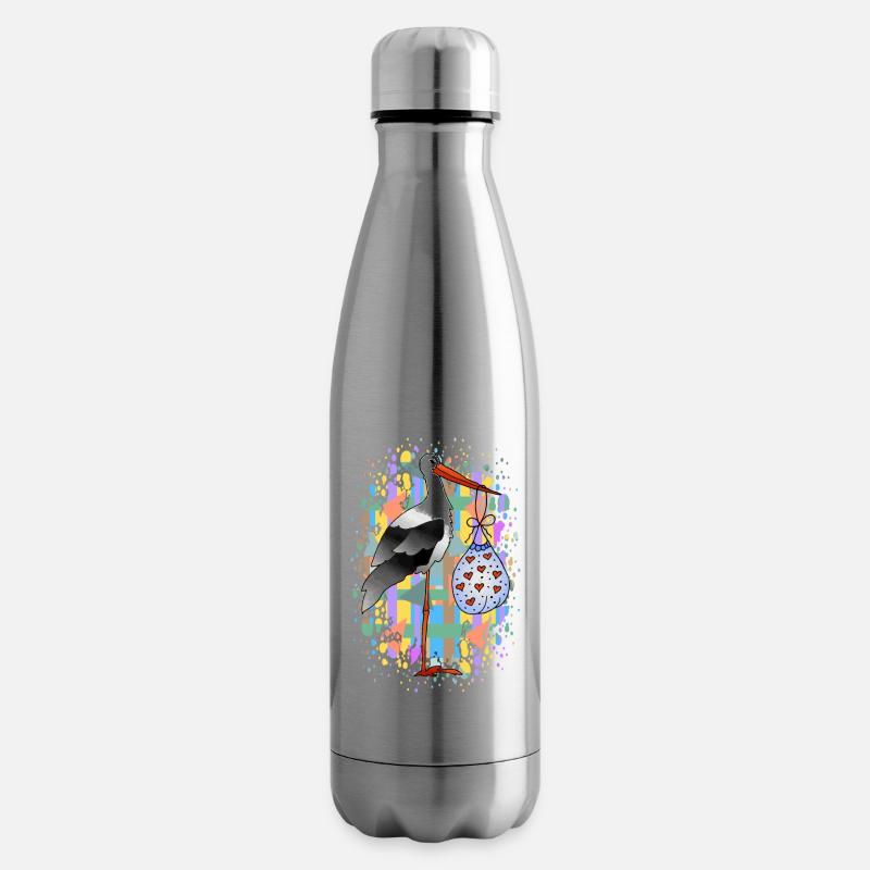 Cigogne - Bouteille isotherme - argent clair