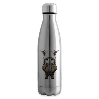 Lièvre arctique cool en vêtements décontractés - Bouteille isotherme - argent clair - Droite