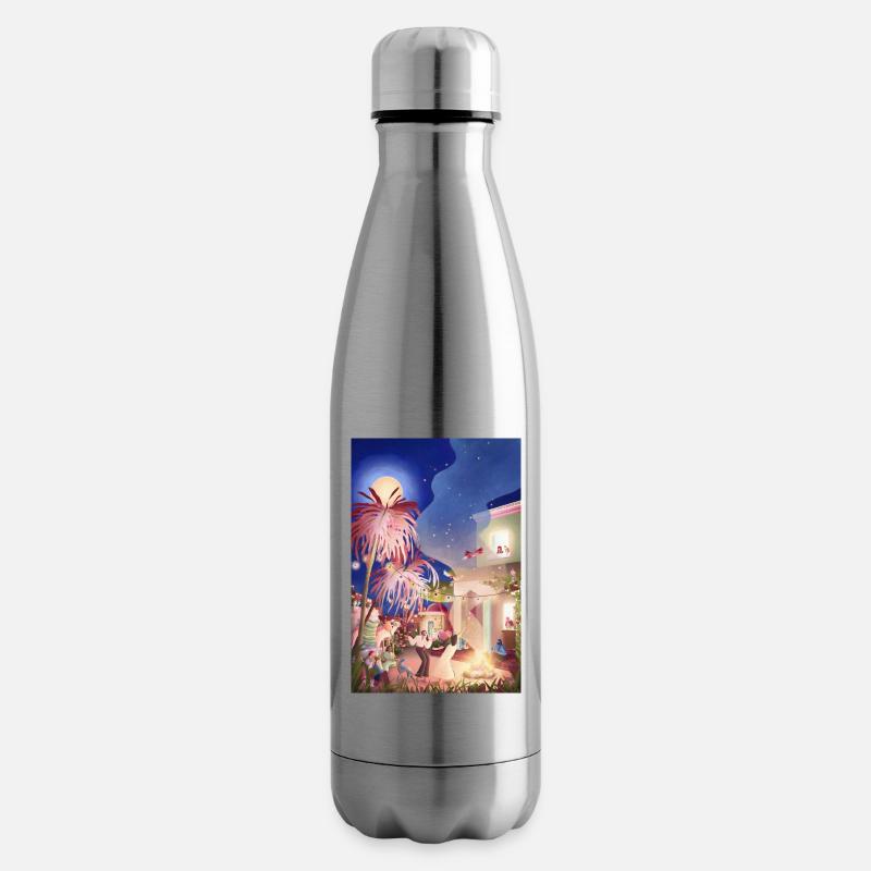 Oriental magic - Insulated Water Bottle - silver