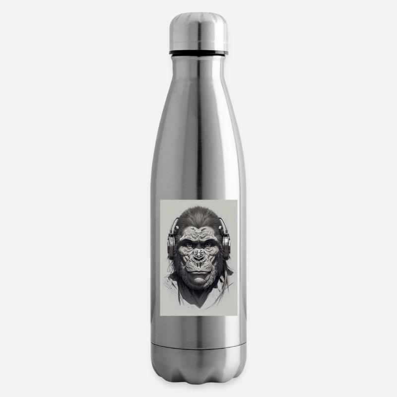 Gorilla Musik - Isolierflasche - Lightsilver