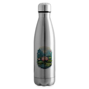 Lotus Flower - Insulated Water Bottle - silver - Right