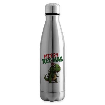 Merry Rex-Mas - Insulated Water Bottle - silver - Right