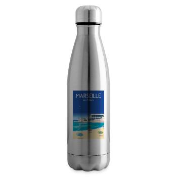 MARSEILLE LES CATALANS - Bouteille isotherme - argent clair - Droite