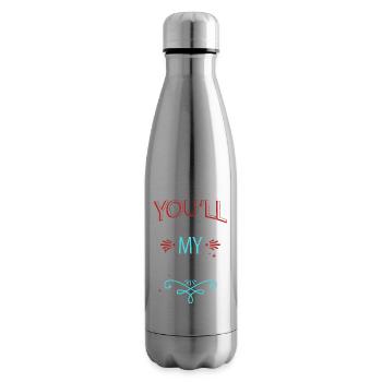 Editer Fun School Book Lover Statement Sayings - Insulated Water Bottle - silver - Right
