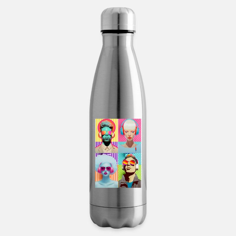 Musik Pop Art - Isolierflasche - Lightsilver