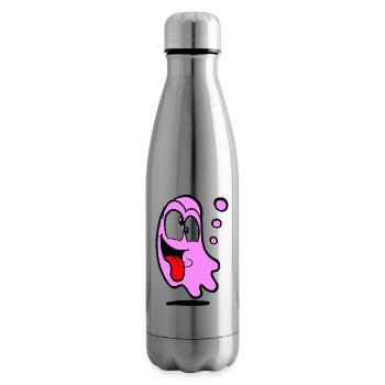 Confucius in Pink - Insulated Water Bottle - silver - Right