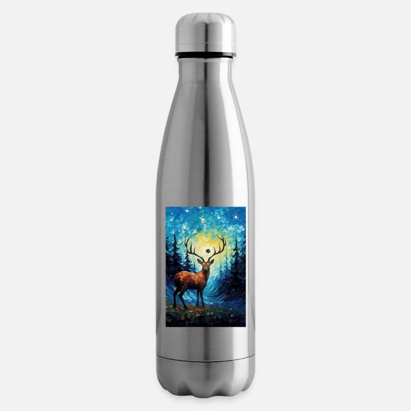 Hirsch - Isolierflasche - Lightsilver