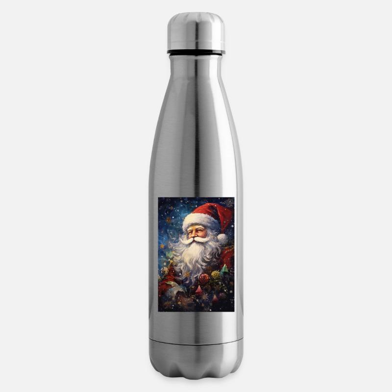Père Noël - Bouteille isotherme - argent clair