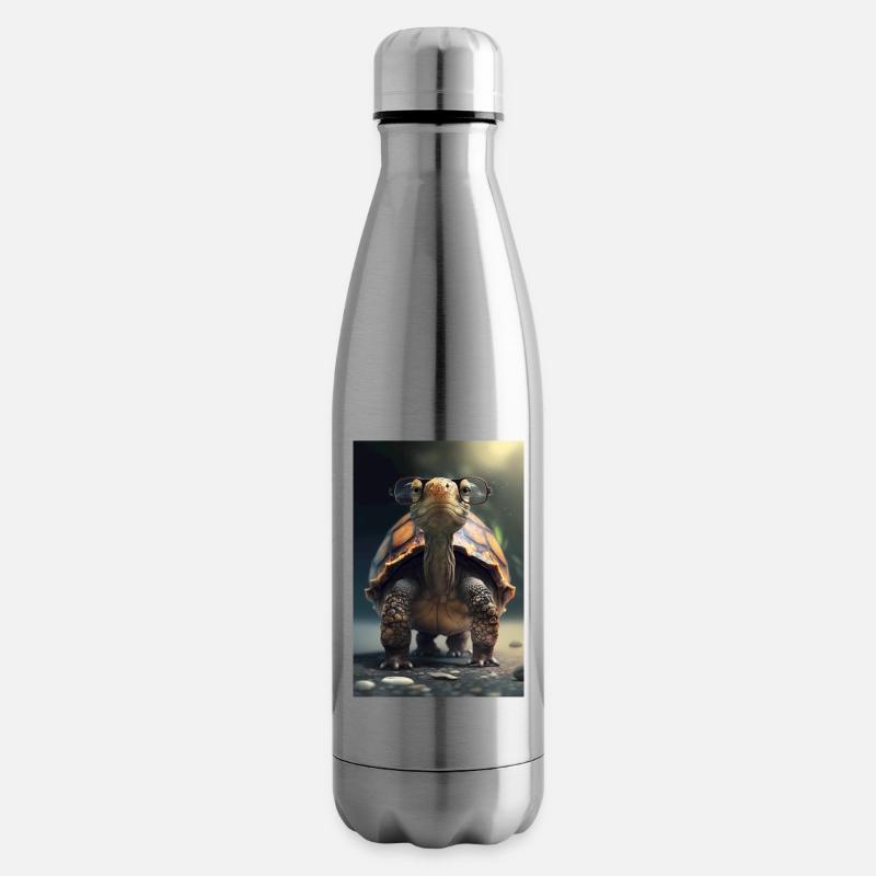 Schildkröten Opa - Isolierflasche - Lightsilver