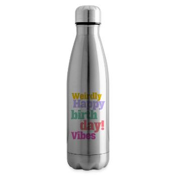 Joyeux anniversaire drôle rétro célébration citation Meme - Bouteille isotherme - argent clair - Droite