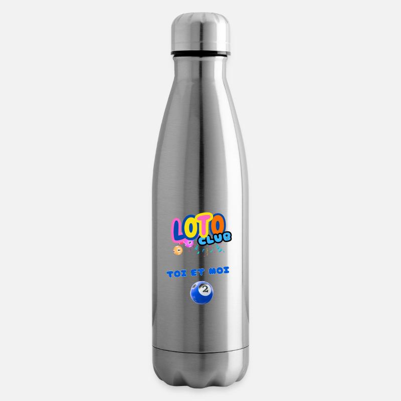 LOTO - BINGO - 2 - TOI ET MOI - Bouteille isotherme - argent clair