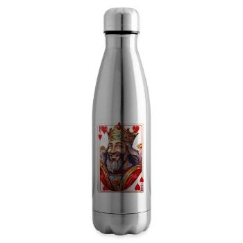 Carte à jouer Heart King - Bouteille isotherme - argent clair - Droite