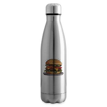 J’aime BIG BUNS - drôle punny choquant - Bouteille isotherme - argent clair - Droite
