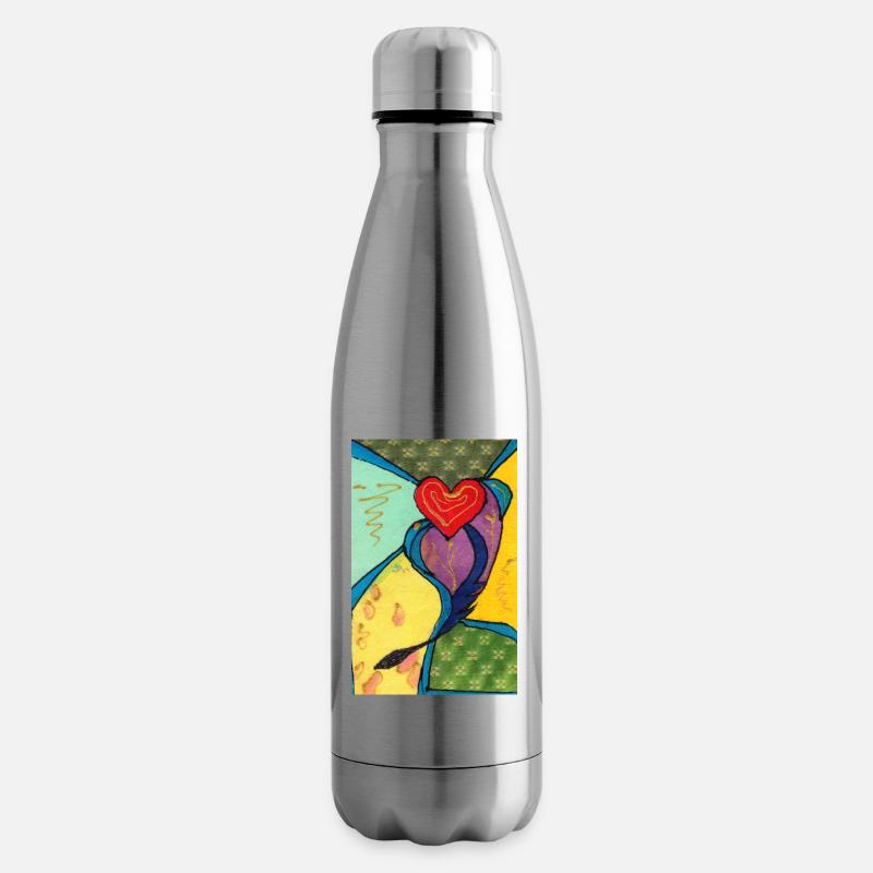 Herz - Isolierflasche - Lightsilver