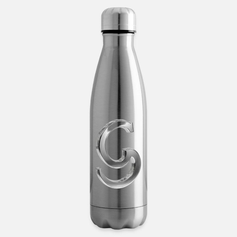 Chrome ,, S " Metallic - Insulated Water Bottle - silver