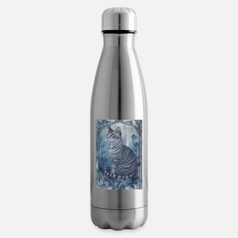 jayfeather häherfeder schöne getigerte Katze grau - Isolierflasche - Lightsilver
