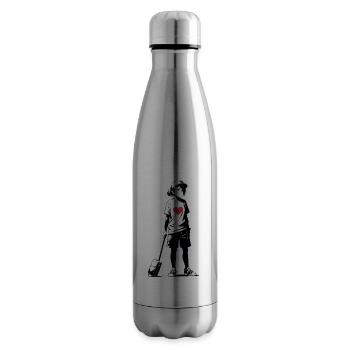 Street Art Fille 4534922 - Bouteille isotherme - argent clair - Droite