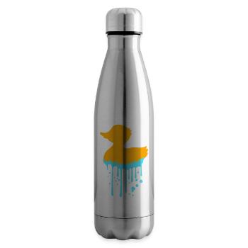 Quietscheente Badeente Wasser Tropfen Graffiti Fun - Isolierflasche - Lightsilver - Rechts