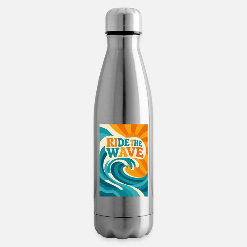 Ride the wave - Bouteille isotherme - argent clair