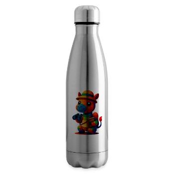 Guide de voyage WPAP Polygon Style Animaux Chameau - Bouteille isotherme - argent clair - Droite