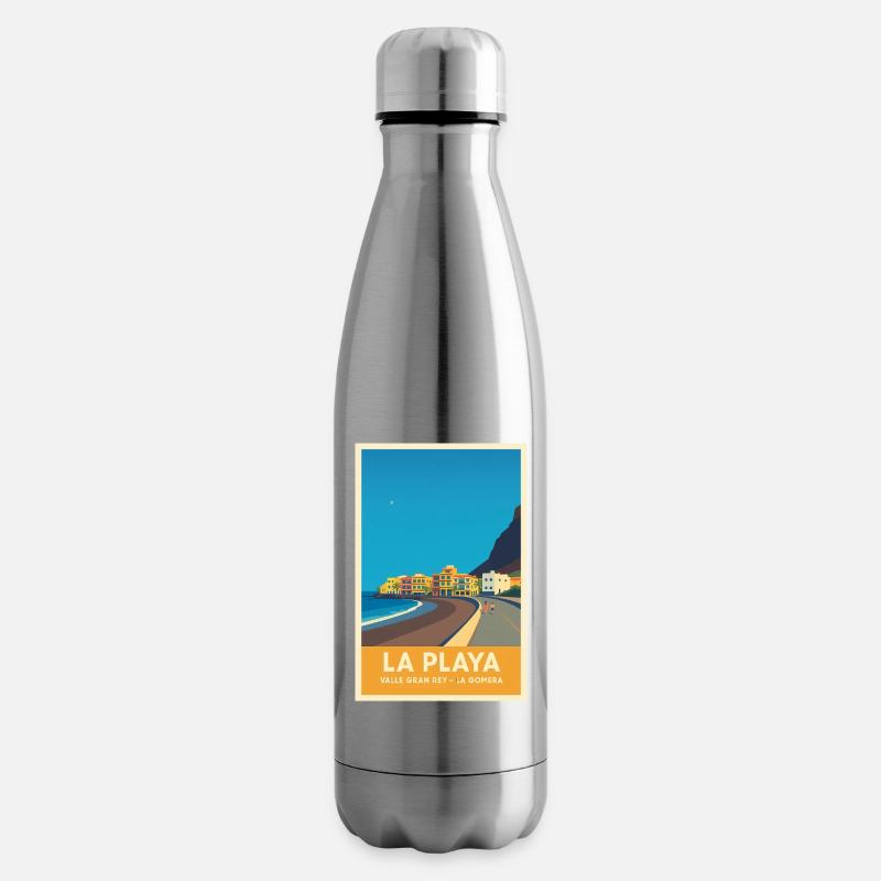 La Playa Affiche Valle Gran Rey - Bouteille isotherme - argent clair