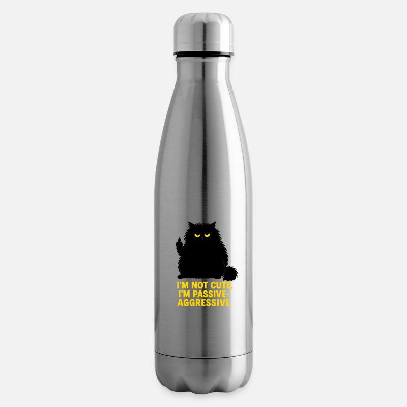 Ich bin nicht süß – Mr. Kuschelwuschel - Isolierflasche - Lightsilver