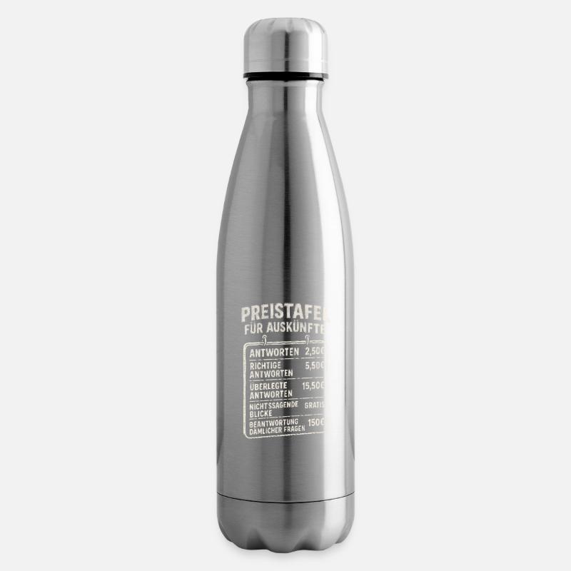 Liste de prix pour information - Bouteille isotherme - argent clair