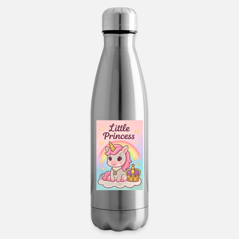 Kleine Einhorn-Prinzessin - Isolierflasche - Lightsilver