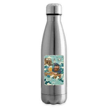 Last North Sea pub - Insulated Water Bottle - silver - Right