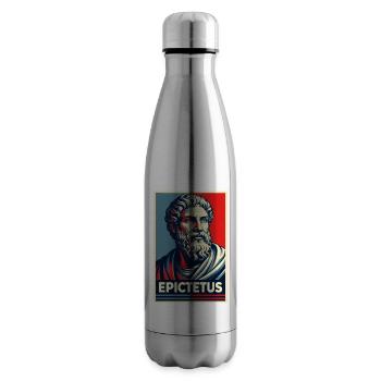 Epiktet Stoic Sage Retro Pop Art Poster - Isolierflasche - Lightsilver - Rechts