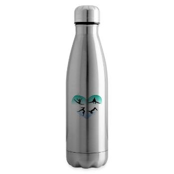 Coeur de gymnastique - Bouteille isotherme - argent clair - Droite