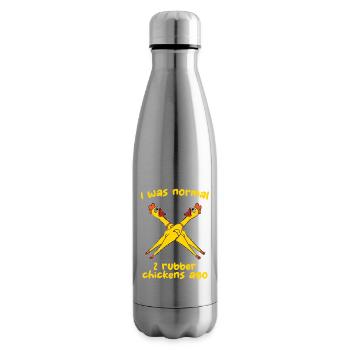 Ich war normal 2 Gummihühner - Isolierflasche - Lightsilver - Rechts