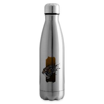 Echoes of Antiquity: Saber-Toothed Tiger - Insulated Water Bottle - silver - Right
