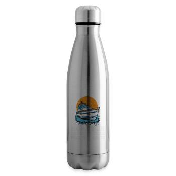 Funy Motorboating More Fun To Put In Than Pull - Insulated Water Bottle - silver - Right